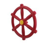 VICASKY Roue de Bateau Pirate en Plastique Rouge pour Maisonnette | Accessoire Nautique à Bords Arrondis, Installation Simple, pour Cabane, Aire de Jeux, Bois et Métal