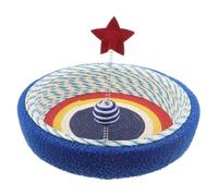 VICASKY Round Cat Scratching Board with Star Pattern Cat Bed Scratcher for Indoor Kittens Furniture Protector and Lounge Bowl Wear Resistant