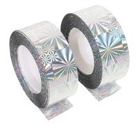 VICASKY Ruban Réfléchissant Anti-Oiseaux Double Face en Pet 2,5 CM X 80 M, Lot de 2, Dissuasif Extérieur pour Jardin, Balcon et Verger, Bande Spiralée Effrayante Oiseaux, Protection