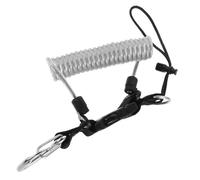 VICASKY Sangle de Sécurité pour Caméra de Plongée avec Ressort Rétractable Boucle à Dégagement Rapide et Clip Robuste Compatible Boîtiers DSLR Antiperte pour Plongée et Snorkeling Gris