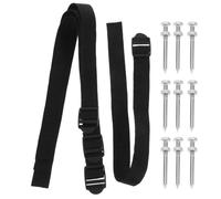 VICASKY Sangle pour Chaussures D'aérateur de Terrasse Sangles de Chaussures pour Pelouse Noir Métal et Nylon 30 Pointes 58mm pour Gazon et Jardin