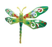 VICASKY Sculpture Murale Libellule en Fer Forgé Verte Décoration Murale Extérieure pour Jardin et Patio 1 Pièce Art Mural pour Clôtures et Espaces Extérieurs