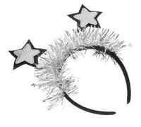 VICASKY Serrage-tête Étoile Argenté Léger et Confortable en Plastique et Feutre, Accessoire Cheveux Stylé pour Fêtes et Célébrations, Adapté aux Garçon et Filles et Adultes