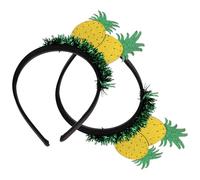 VICASKY Serrage-Tête Hawaïen Ananas Lot de 2 Accessoire de Fête Coloré pour Garçon et Filles et Adultes Décoration de Coiffure pour Événements Tropicaux