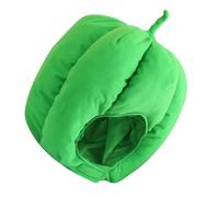 VICASKY Serrage-tête Poivron Vert en Peluche pour Fête Costumée Halloween, Chapeau de Déguisement Carnaval Doux et Confortable, Accessoire Photo Amusant pour Cosplay Adulte