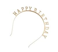 VICASKY Serre-tête Anniversaire Alliage Doré Bandeau Pour Cheveux Résistant Accessoire De Fête