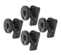 VICASKY Serrure de Salle de Bain Lot de 4 Pièces Installation Facile Indicateur pour Toilettes Publiques, Verrou de Cabine en Plastique Noir, Poignée Rotative pour Restaurants