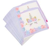 VICASKY Serviettes en Papier Décoratives à Motifs Licorne, 40 Feuilles par Paquet, Imprimé Coloré pour Fête D’anniversaire Garçon et Filles, pour Décoration de Table et Événements Festifs