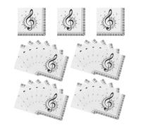VICASKY Serviettes en Papier Musicales à Motifs Notes de Musique 100 Pièces Serviettes à Cocktail Absorbantes et Décoratives pour Fêtes D’Anniversaire Mariages et Boissons