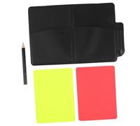 VICASKY Set Cartons Arbitre Rouge Jaune Épais avec Carnet de Score et Crayon pour Matchs de Football Volley Rugby Kit de Gestion de Jeu