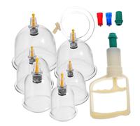 VICASKY Set Complet de Ventouses Chinoises Anti- avec Pompe à Aspiration pour Massage Corporel et Thérapie par Ventouse Portable et Résistant Aux Chocs Favorisant la Circulation Sanguine