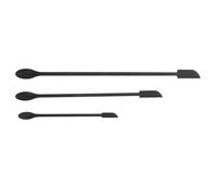VICASKY Set de 3 Grattoirs en Silicone Noir Léger, Spatules Doubles pour Confiture et Beurre, Outil Sûr pour Étaler Sauces en Pique-niques ou Chez un Ami