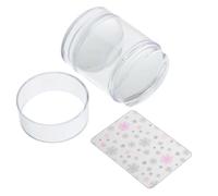 VICASKY Set de à Ongles Silicone Transparent avec Plaque de Tampographie et Grattoir Outils de Manucure pour Décoration Diy à Domicile ou Salon