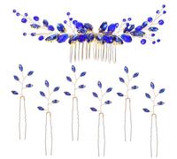VICASKY Set de Accessoires Cheveux Peignes Chignon Strass Décoratifs pour Mariage Mariée Demoiselles Élégants Pins U-forme