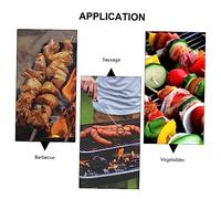 VICASKY Set de Brochettes Barbecue Acier Inoxydable Corrosion avec Fourchettes Bbq Réutilisables pour Camping et Barbecue Plein Air