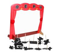 VICASKY Set de Marionnettes à Ombres Chinoises Traditionnelles pour Garçon Fille Kit DIY Théâtre de Marionnettes avec Scène et Personnages Jeu Éducatif Ludique pour Apprentissage Précoce