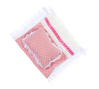 VICASKY Set de Miniature pour Maison de Poupée Kit de Drap et Oreiller Adaptés Aux Lits Miniatures Accessoires Décoratifs et Compacts pour Chambre de Poupée