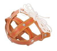 VICASKY Set De Muselière Respirante Cuir pour Cheval Et Bétail Masque Anti-Morsure Confortable avec Cordon De Mètres pour Pâturage Et Sécurité Équestre