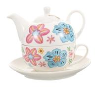 VICASKY Set de Théière Céramique avec Tasse à Café et Soucoupe Mug à Lait Polyvalent pour Thé Café Jus Design Créatif et Facile à Nettoyer pour Usage Quotidien et Cadeau Anniversaire
