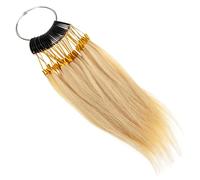 VICASKY Set Échantillons de de Cheveux Vrai Cheveu avec Anneau Inoxydable Accessoires de Salon Pratiques pour et Évaluation des Échantillons de