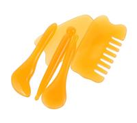 VICASKY Set Gua Sha Résine Multifonction pour Visage et Corps avec Peigne Stylet Acupression Grattoir et Bâton Musculaire Kit Portable de Massage Manuel pour Soins Du Visage et Détente