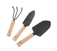 VICASKY Set Outils de Jardin Multifonctions Manche Bois Pelle Large et Étroite Râteau Dents pour Plantation et Désherbage Extérieur