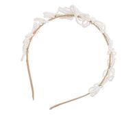 VICASKY Simulated Pearl Bridal Headband With Floral Beading Princess Wedding Headpiece For Bride And Flower Comfortable And Bridal Hair Accessory