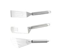 VICASKY Spatules en Acier Inoxydable 3 Pcs Multi-usages sans Bavures pour Pizza et Tartes, Ustensiles Cuisine Argentés Résistants et Sains