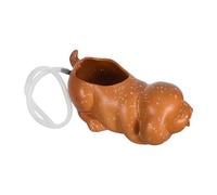 VICASKY Statue Céramique Cracheuse Eau pour Bassin Fontaine Cascade avec Filtration Écologique Décoration Extérieure et Aquarium Ornement Bassin Jardin