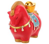 VICASKY Statue Cheval Chinois en Résine Rouge Yuanbao Rotatif - Figurine Feng Shui Année du Cheval 2026 - Ornement Bureau Décoration Intérieure Nouvel an Chinois 2026