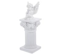 VICASKY Statue de Colonne Romaine Résine Décoration de Table Élégante Modèle Architectural Grec Sculpture Légère et Stable pour Bureau et Jardin