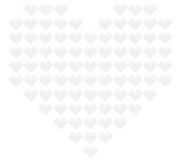 VICASKY Sticker Mural Miroir Cœur Argenté 100 Pièces 2X225 CM Autocollants Muraux 3D en Acrylique Décoratifs pour Maison Salon Chambre Décoration Intérieure Facile à Coller et Retirer