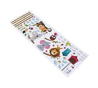 VICASKY Sticker Mural Toise Animaux Jungle pour Garçon et Filles Autocollant Amovible en Pvc Sûr Décoration Chambre Toise Murale Ludique et Pratique Autocollant Croissance Mural