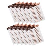 VICASKY Stickers Sourcils Waterproof Faux Sourcils Marron 12 Feuilles 6d Réalité Augmentée Maquillage Yeux Pour Femmes Mise Naturelle Solide Usage Quotidien