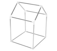 VICASKY Structure de Base pour Poulailler Extérieur Grand Format 57X57X85 CM en Métal Argenté Résistant aux Intempéries Enclos Polyvalent pour Chiens Lapins Poules et Canards Parc à