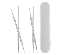 VICASKY Stylo de Décoration Ongles en Acier Inoxydable 4pcs Double Embouts pour Manucure Facile et Nail Art French Tips pour Passionnés D'ongle Nail Art