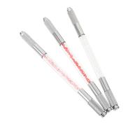 VICASKY Stylos à Sourcils Cristal Double Embout 3 Pièces Multifonction Alliage D'aluminium Maquillage Professionnel Tatouage Sourcils Multicolore Usage Cosmétique Couleur Aléatoire