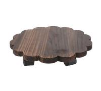 VICASKY Support à Pots de Fleurs Mobile en Bois Massif Plateau Amovible roulettes Pivotantes 25 CM sans Frein pour Pots Lourds en Intérieur et Extérieur Plateau de Rangement Robuste