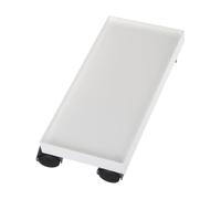 VICASKY Support à roulettes pour Pot de Fleur Rectangulaire Blanc en Plastique ABS PP avec Base à roulettes et Mobilité Flexible pour Jardinière d’Intérieur sous Meuble