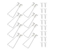 VICASKY Support Arrière pour Cadre Photo en Fer Argenté, Petit Format, Lot de 8 Set de Supports 16 Vis, Socle Stable pour Cadre Photo, Porte-Cadre DIY pour Décoration Intérieure