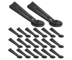 VICASKY Support Chevalet Cadre Photo Noir Plastique Résistant Petit Format, Béquille Arrière pour Exposition et Présentation sur Table, Lot de 20 Supports pour Cadre Décoratif et Bureau