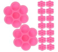 VICASKY Support Colle Extension Cils en Plastique Rose, Petit et Léger, Réutilisable Lot de 200pcs pour Nail Art Colors Blending And Mixing et Salon de Cils