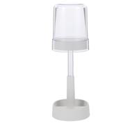 VICASKY Support de Brosse à Dents Électrique Blanc en PP avec Couvercle et Gobelet, Organiseur Moderne pour Salle de Bain avec 2 Emplacements et Plateau Inférieur Pratique