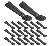 VICASKY Support de Cadre Photo Noir Petit Format en Plastique Résistant, Chevalet Arrière à Angle Réglable, Support de Table pour Photos, Présentoir pour Cadres DIY, Lot de 20