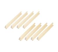 VICASKY Support de Dominos en Bois Naturel 19 Cm, Ensemble de 8 Pièces, Socle D'exposition Incliné pour Jeux de Société, Accessoire Famille et Amis