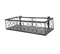 VICASKY Support de Fleurs Suspendu Noir Étagère Rectangulaire Robuste pour Balcon et Balconnet Porte-Plante à Haute Résistance Facile à Installer pour Pots de Fleurs et