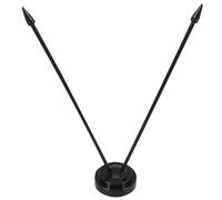 VICASKY Support de Mât de Drapeau Noir en Plastique Portable et Stable pour Bureau et Maison Base Simple et Design Soigné