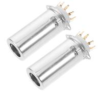 VICASKY Support de Tube Électronique Pieds PCB en Céramique 2 Pièces 9 Broches avec Capuchon Doré Protection des Broches et Isolation pour 12ax7 pour Amplificateurs Haute Fidélité