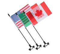 VICASKY Support Mât de Drapeau Arrière pour Vélo 6 Pièces, Fixation Stable pour Guidon 1,6-2,5 Cm, Drapeau Coupe du Monde 2026 États- -Canada-Mexique, Visibilité Sécurité