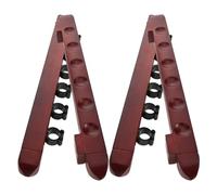 VICASKY Support Mural en Bois pour Queues de Billard 6 Trous Porte-Queues Mural en Bois Massif Couleur Rouge Foncé Lot de 2 Sets de Supports pour Salle de Jeux et Bar Organiseur